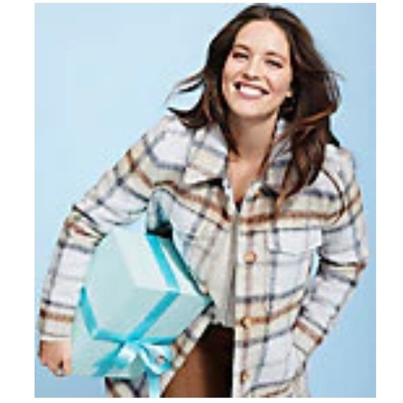 Loft plaid shirt coat Clearance